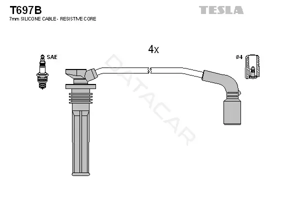 Высоковольтные провода TESLA T697B