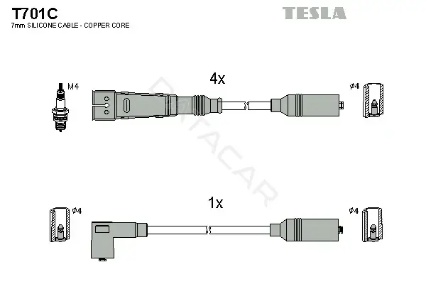 Высоковольтные провода TESLA T701C