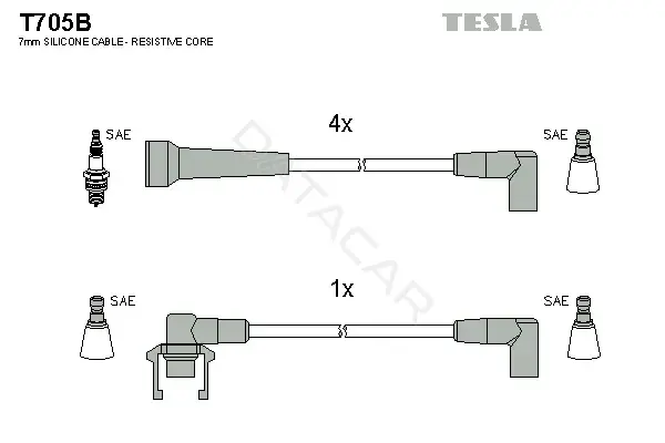 Высоковольтные провода TESLA T705B