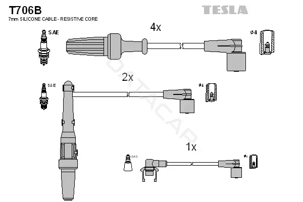Высоковольтные провода TESLA T706B