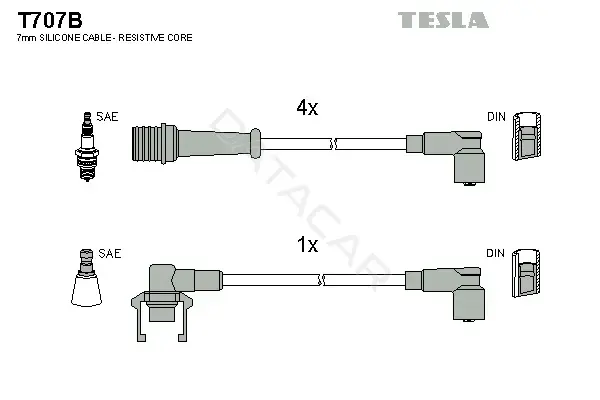 Высоковольтные провода TESLA T707B