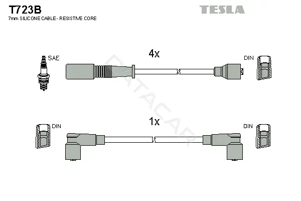 Высоковольтные провода TESLA T723B