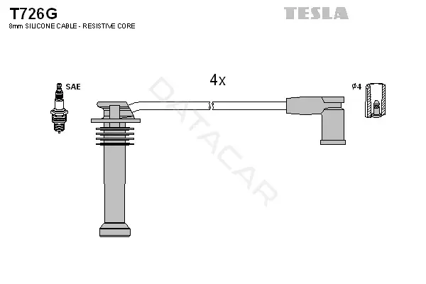 Высоковольтные провода TESLA T726G