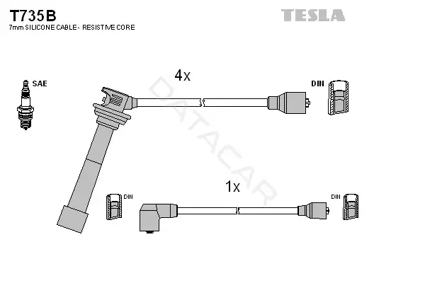 Высоковольтные провода TESLA T735B
