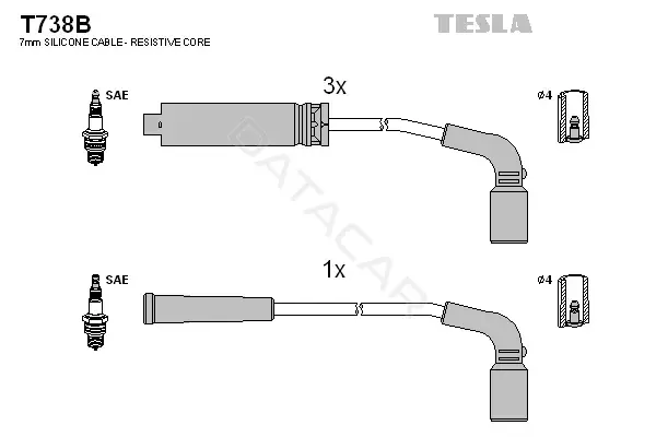 Высоковольтные провода TESLA T738B