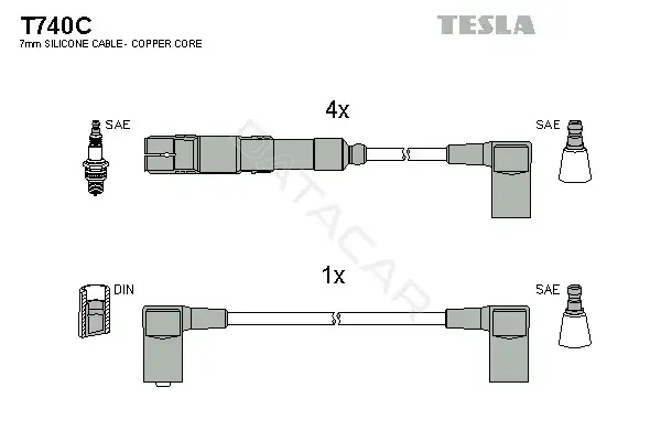 Высоковольтные провода TESLA T740C