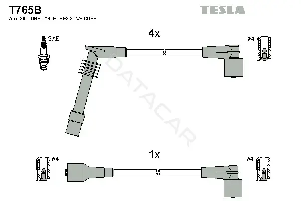 Высоковольтные провода TESLA T765B