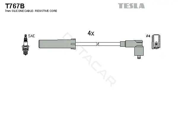 Высоковольтные провода TESLA T767B