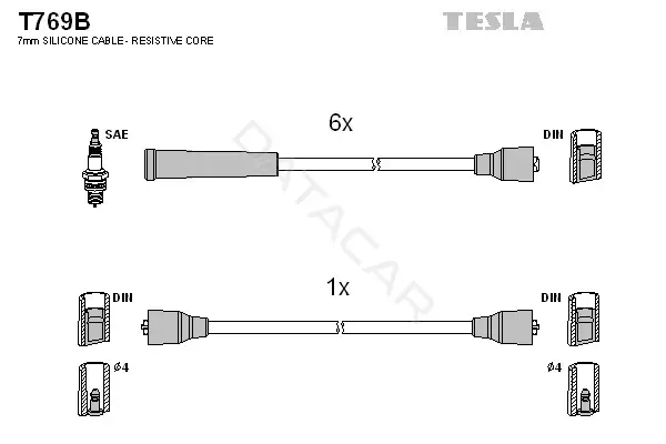 Высоковольтные провода TESLA T769B