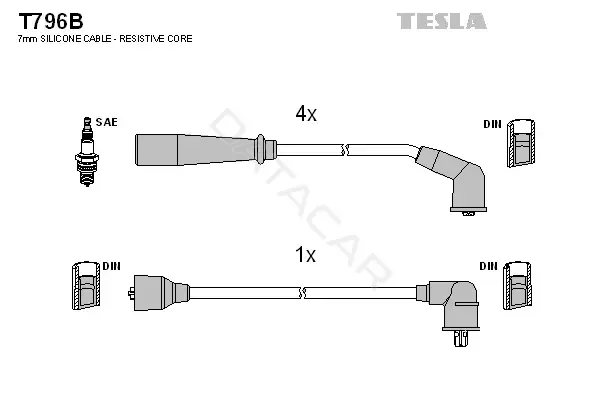 Высоковольтные провода TESLA T796B