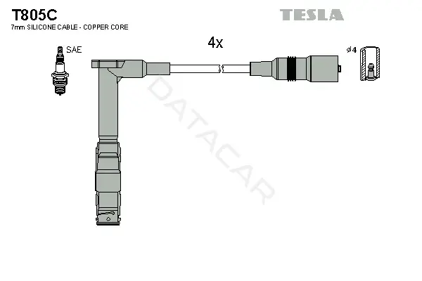 Высоковольтные провода TESLA T805C