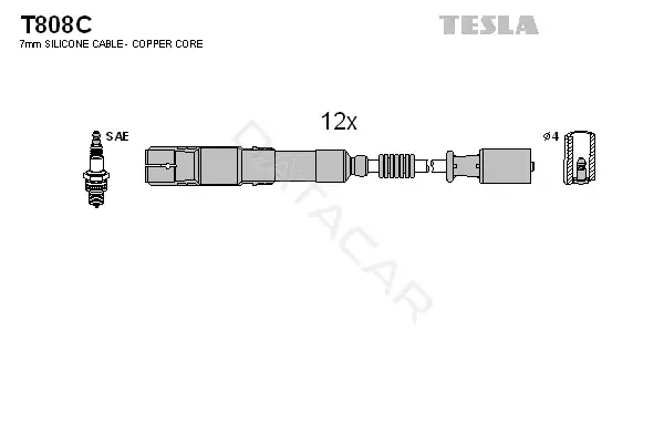 Высоковольтные провода TESLA T808C