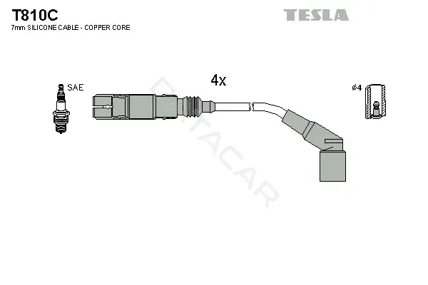 Высоковольтные провода TESLA T810C