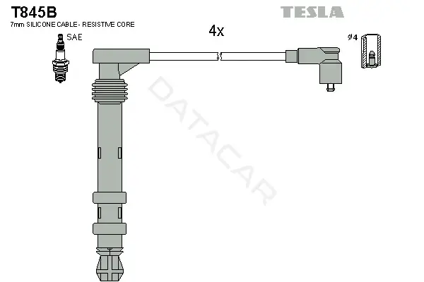 Высоковольтные провода TESLA T845B