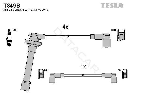 Высоковольтные провода TESLA T849B