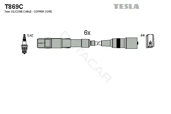Высоковольтные провода TESLA T869C