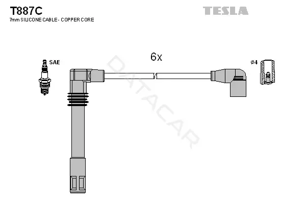 Высоковольтные провода TESLA T887C
