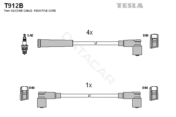 Высоковольтные провода TESLA T912B