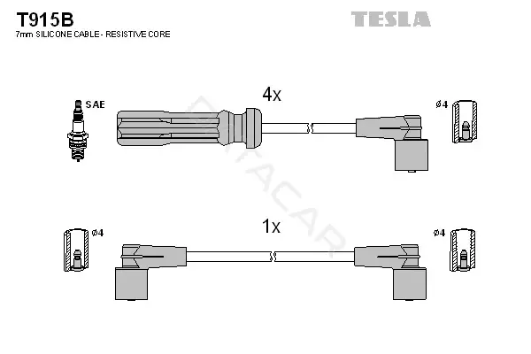 Высоковольтные провода TESLA T915B