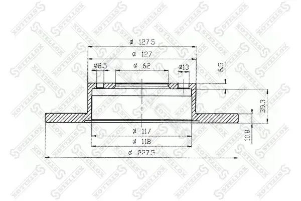 Тормозные диски STELLOX 6020-2327V-SX