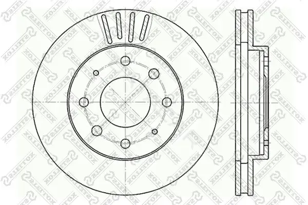 Тормозные диски STELLOX 6020-3025V-SX