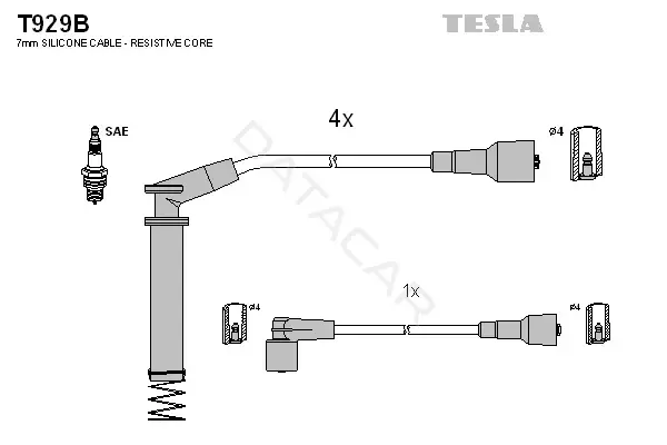 Высоковольтные провода TESLA T929B
