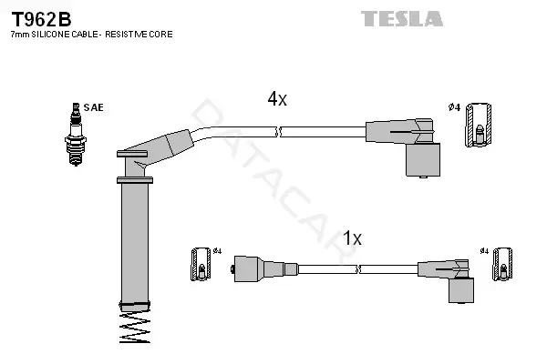 Высоковольтные провода TESLA T962B