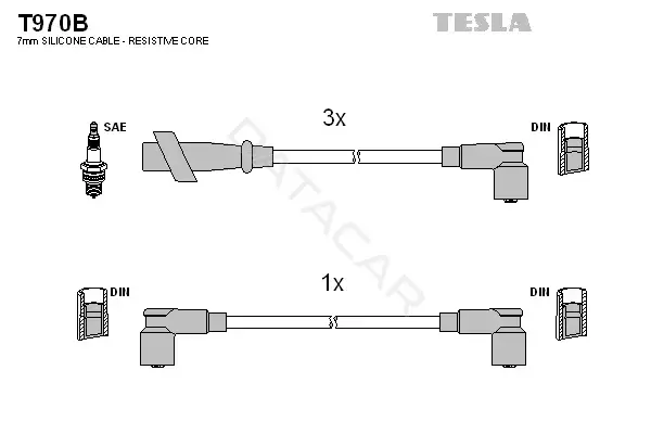 Высоковольтные провода TESLA T970B