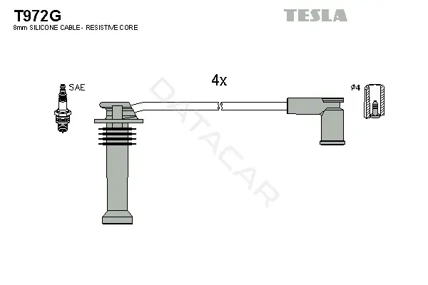 Высоковольтные провода TESLA T972G