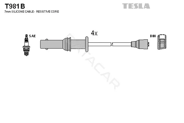 Высоковольтные провода TESLA T981B
