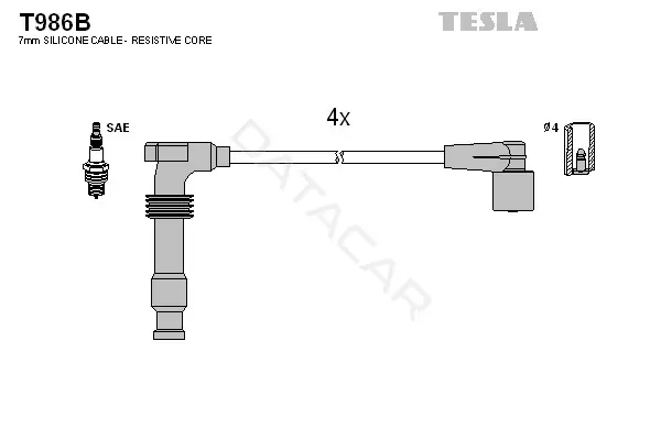 Высоковольтные провода TESLA T986B