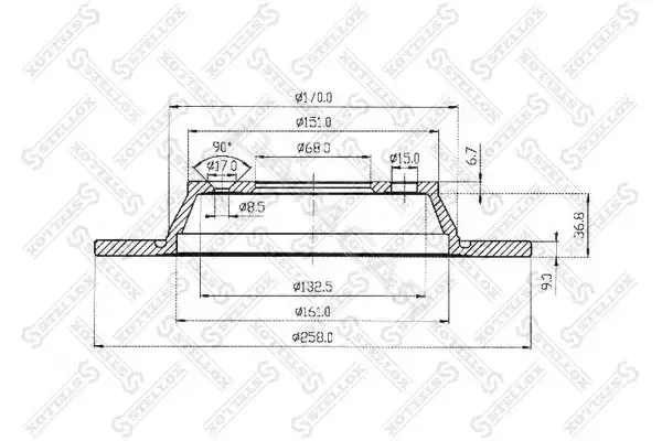 Тормозные диски STELLOX 6020-4107-SX