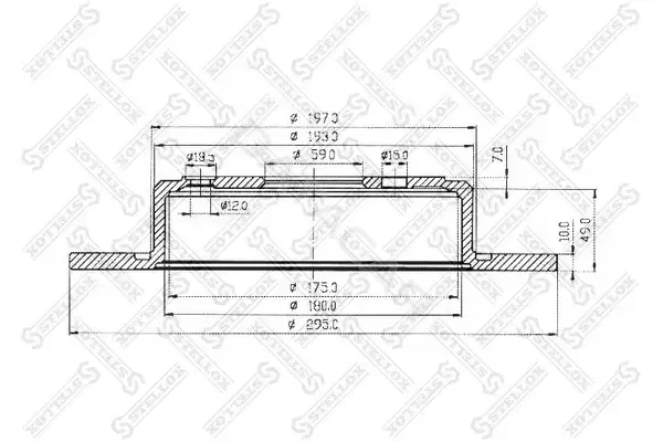 Тормозные диски STELLOX 6020-9943-SX