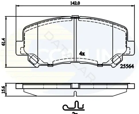 Тормозные колодки COMLINE CBP32252