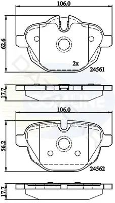 Тормозные колодки COMLINE CBP06092