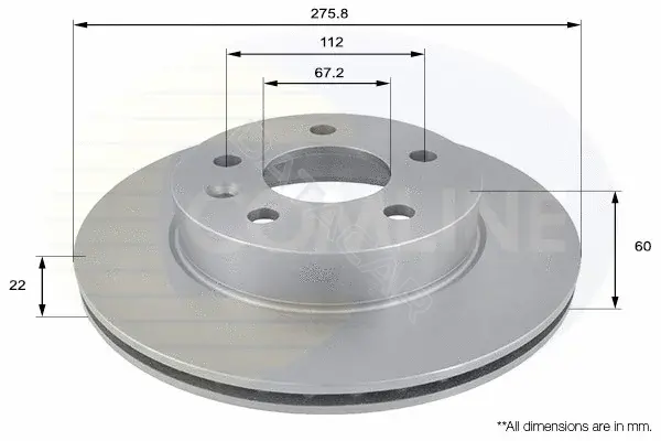 Тормозные диски COMLINE ADC1608V