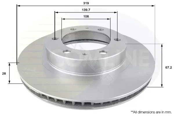 Тормозные диски COMLINE ADC2509V