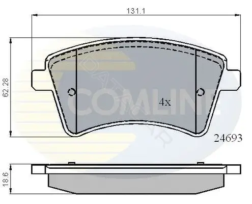 Тормозные колодки COMLINE CBP01707