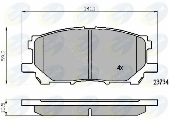 Тормозные колодки COMLINE CBP01750