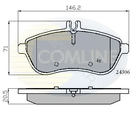 Тормозные колодки COMLINE CBP01786