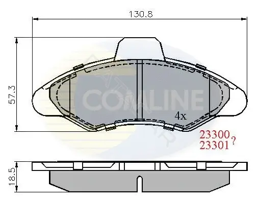 Тормозные колодки COMLINE CBP0393