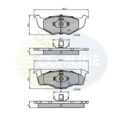 Тормозные колодки COMLINE CBP0707