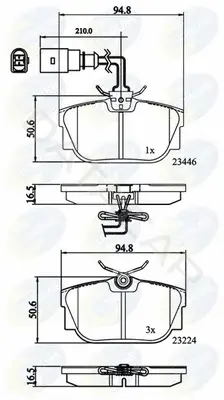 Тормозные колодки COMLINE CBP11151