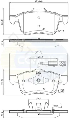 Тормозные колодки COMLINE CBP12032