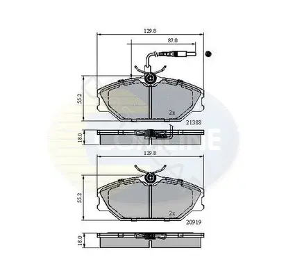 Тормозные колодки COMLINE CBP1526
