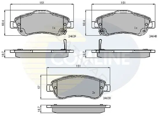 Тормозные колодки COMLINE CBP31705