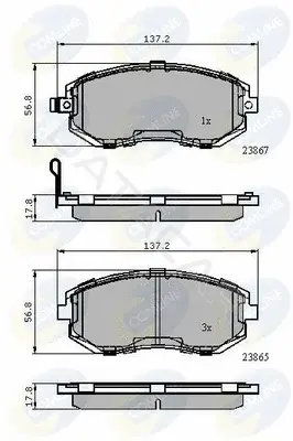 Тормозные колодки COMLINE CBP31760