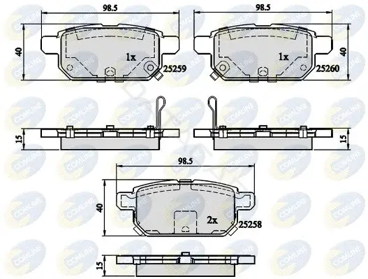 Тормозные колодки COMLINE CBP32128
