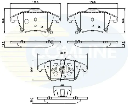 Тормозные колодки COMLINE CBP32286