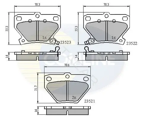 Тормозные колодки COMLINE CBP3841